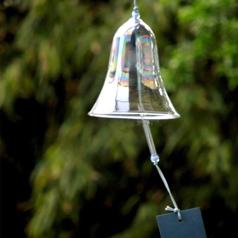 12pcs/pack Pearl Lustre Glass Windchime Home Hanging Ornament Door Decoration Creative Praying Bell New Year Gift Greeting Card