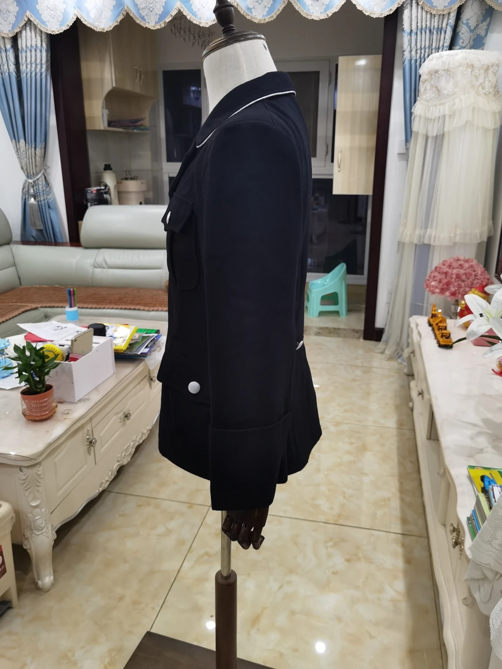 제2차 세계대전 WW2 독일 육군 M32 블랙 울 튜닉 재킷 유니폼 군사