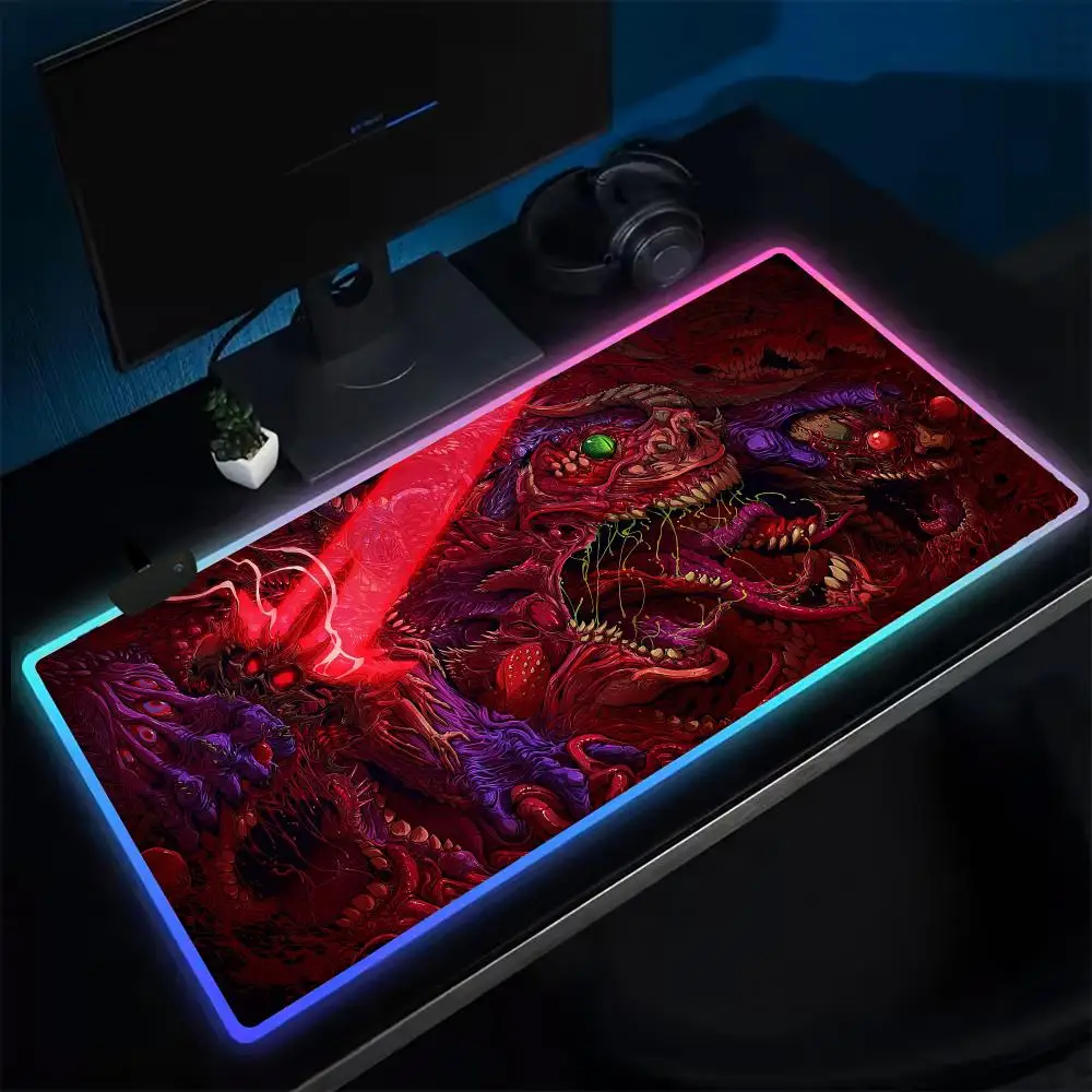 

Hyper Beast Brock Hofer Коврик для мыши Аниме Игровой коврик для мыши Светодиодные настольные коврики с подсветкой Резиновый настольный коврик XXL Коврик для мыши RGB Настольные коврики