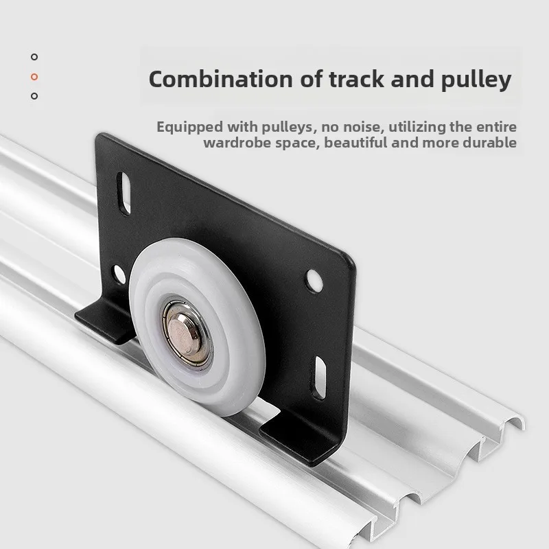 Soft Close Sliding Door Damper Wooden Wardrobe Doors Hydraulic Buffer Quiet Anti-Collision Action Smooth Push-Pull Rail