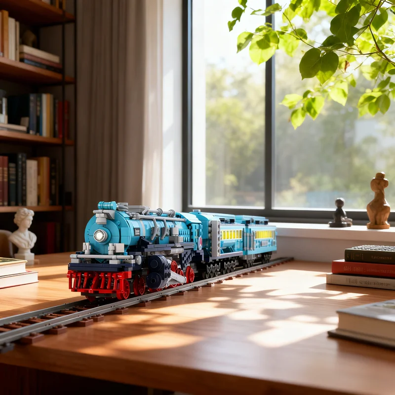 

3431pcs MOC The Blue Comet Train Model Building Blocks DIY Gift Creative Collectible Display Decor Premium Adult Kids Desk Home