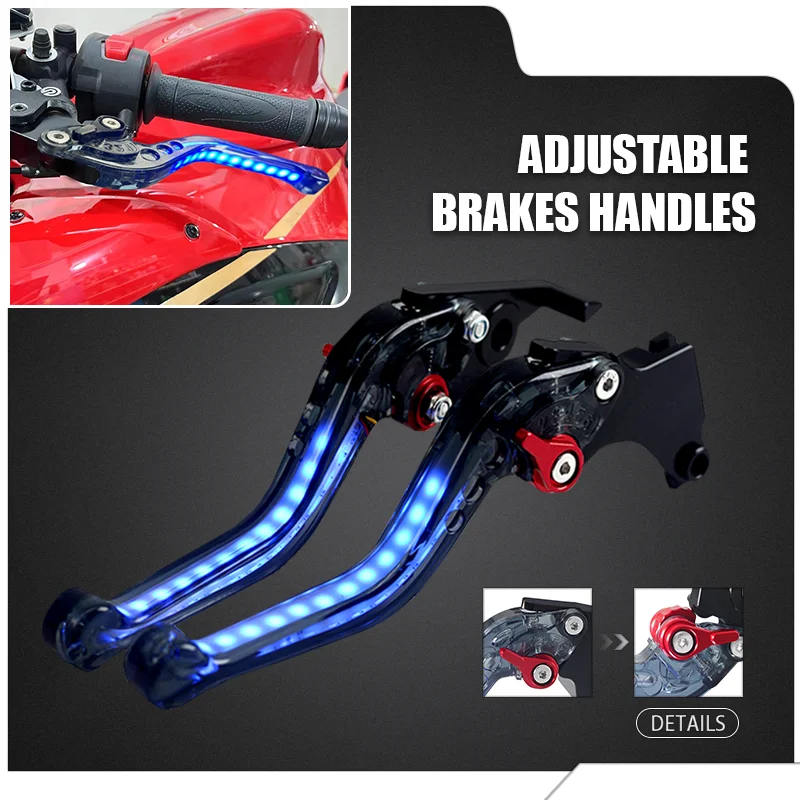 

Motorcycle Adjustable Always-on Turn Signal Light Brake Clutch Lever For 848 /EVO 1098 Panigale 899 959 V4 1198 1199 1299