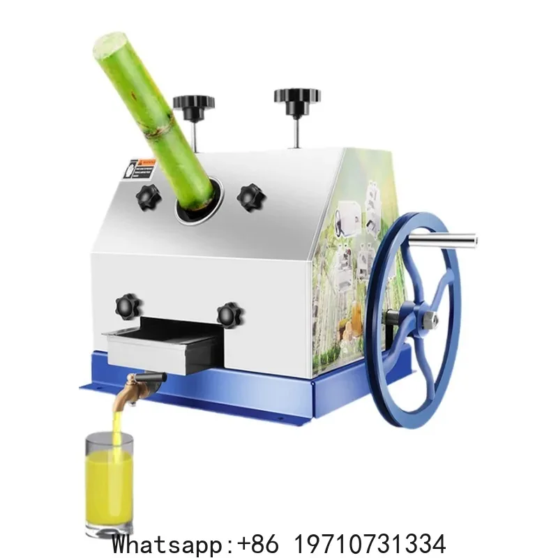 

Manual Stainless Steel Commercial Juicer Desktop Sugar Cane Crusher Bagasse Juice Separator for Business Use