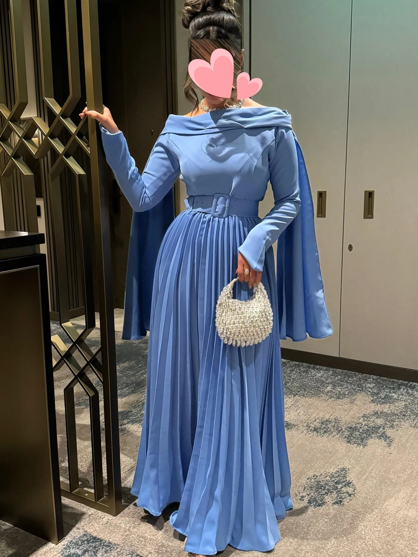 

Other Shore Elegant Vintage Simple Ruffle A-Line Boat Neck New Customized Formal Occasion Prom Dress Evening Party Gowns