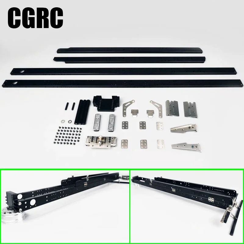 Metal Aluminum Alloy Double Layer Lengthen Metal Chassis Beam 8X8 60cm for 1/14 Tamiya RC Truck Tractor DIY