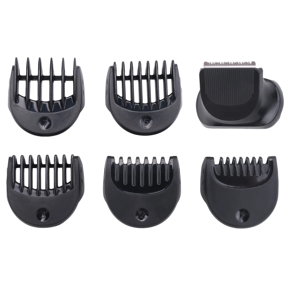 XFDE Beard Trimmer Head, Replacement Shaver Trimmer Head with 5-Piece 1/2/3/5/7Mm Guide Comb Trimming Set for Braun Series 3