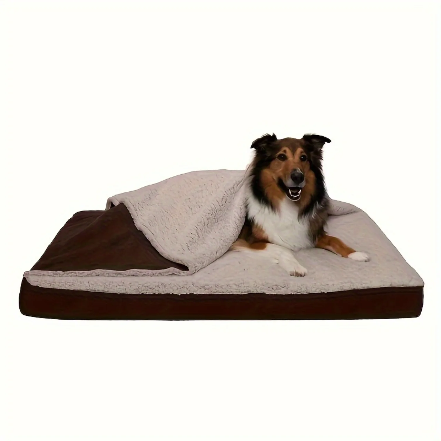 Large Orthopedic Memory Foam Dog Bed - Ultimate Comfort with Waterproof Layer, Removable Washable Cover, Nonskid Bottom, and Plu