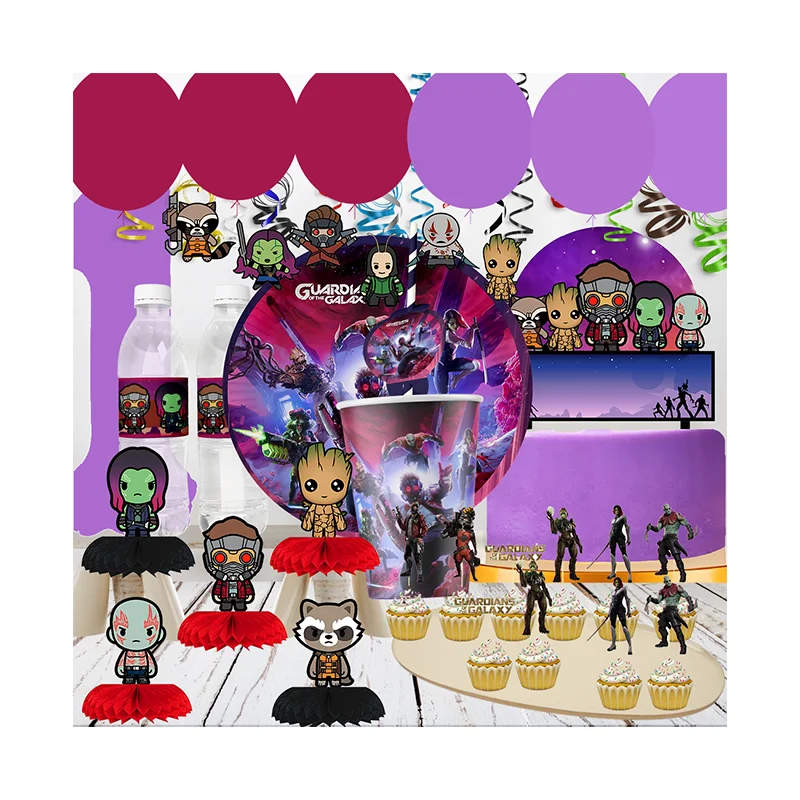 

BEAST KINGDOM Guardians of the Galaxy Movie Peter Quill Gamora theme bachelorette party decorations sticker Cake baby decoration