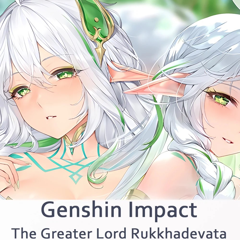 

The Greater Lord Rukkhadevata Pillow Cover Hing Cushion Case Nahida Dakimakura Otaku Full Body Pillowcase Home Bedding Decor