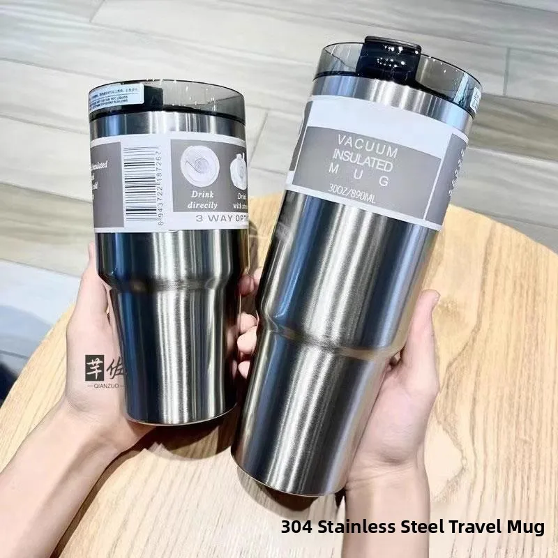 

Большая чашка для воды из нержавеющей стали Capaci 304, чашка для льда, кофе, термоизоляция, автомобильная чашка для мужчин и женщин, дорожная чашка, глубокое пространство ey