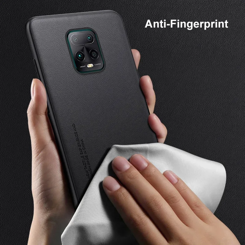 Silicone Protection Case For Redmi Note 9 Pro Luxury PU Leather Phone Case For Xiaomi Redmi Note 9S Note9 Pro Matte Back Cover