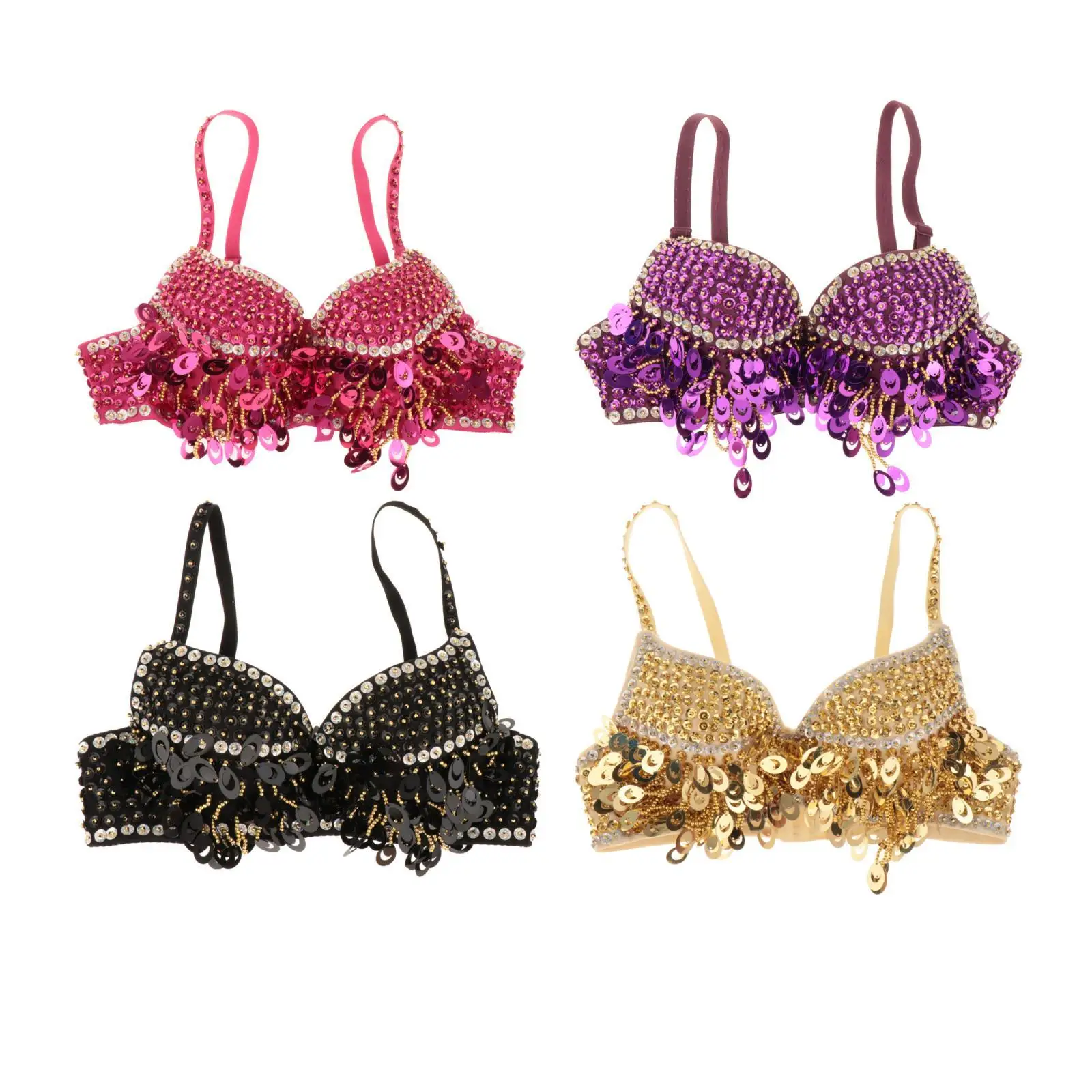 Lady's Belly Dance Bra Top Women Belly Dance Bra Glitter Belly Dance Bra Top