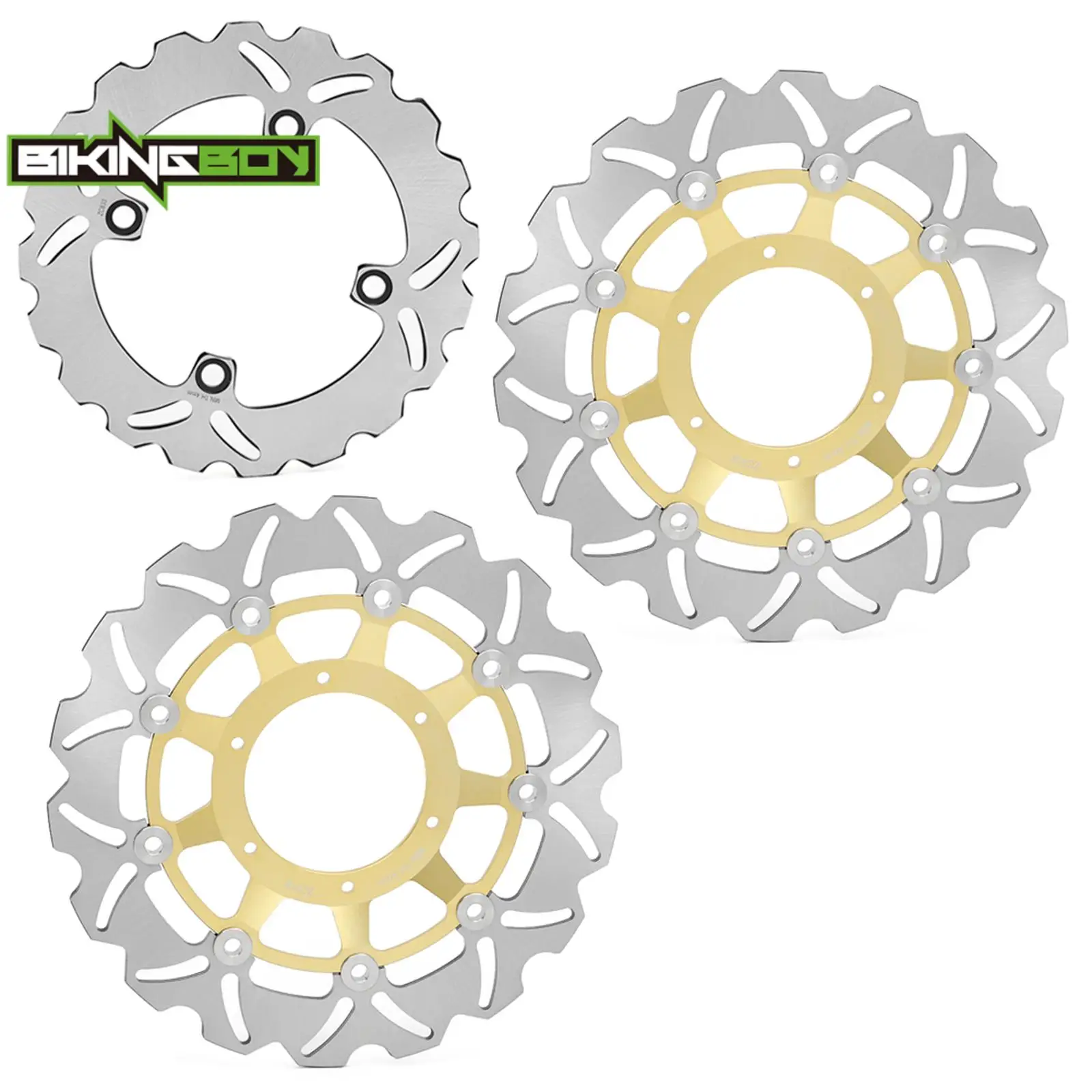 BIKINGBOY Front Rear Brake Discs Disks Rotors For Honda CBR 600 F SuperSport F4 CBR600F 99 00 01 02 03 04 05 06 07 Full Set