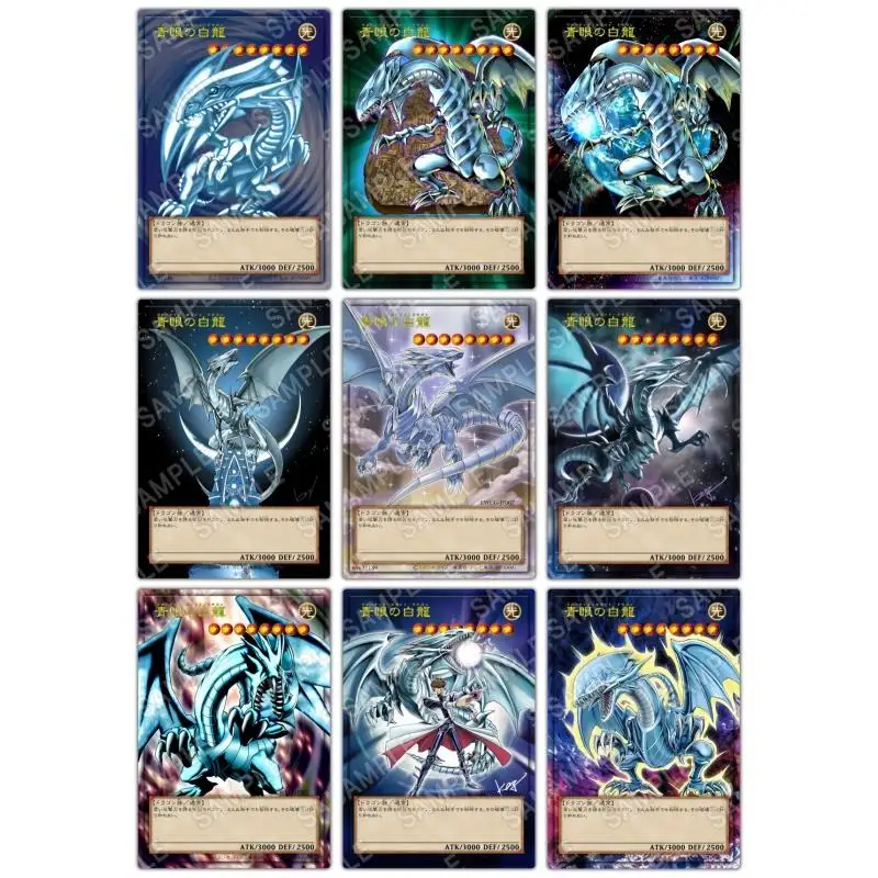 Yu-Gi-Oh Flash Card Blue-Eyes White Chaos Max Dragon Diy Qcser 25Th Anniversary Imprint Action Toy Figures Game Collection