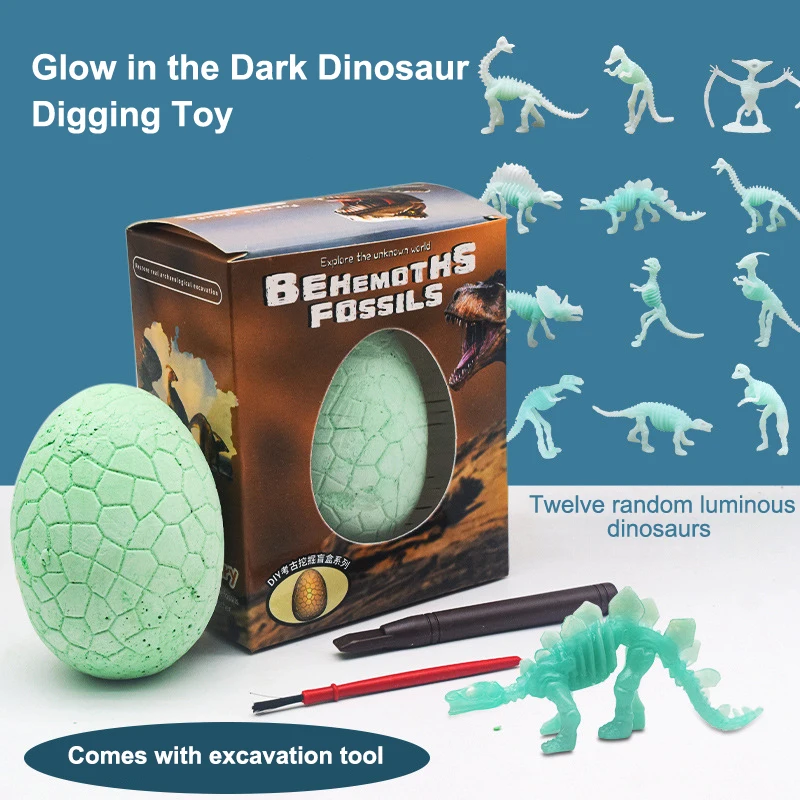 

Luminous Dinosaur Gemstone Dig Kit Kid Archaeological Excavation Gemstones Toy Mining Science Educational Handmade Toys Kid Gift