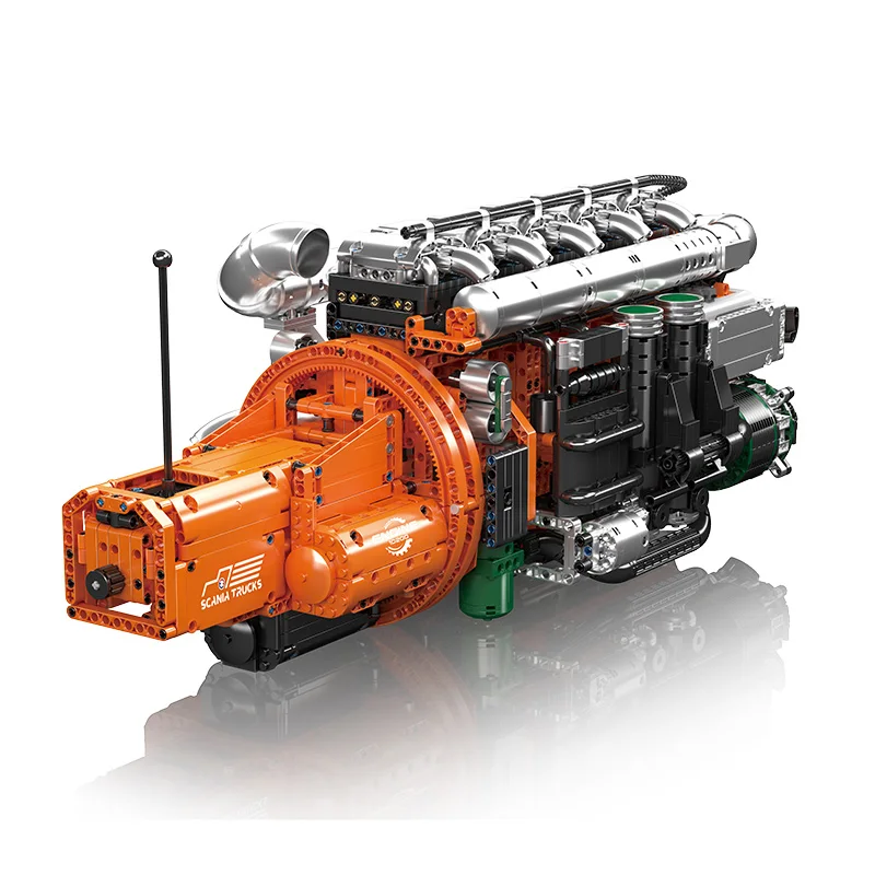 3236PCS Trcuk Motore Building Blocks Modello Simulato Cambio Assemblaggio Piccole Particelle Mattoni Giocattoli Educativi Regali di Festa Ottimi