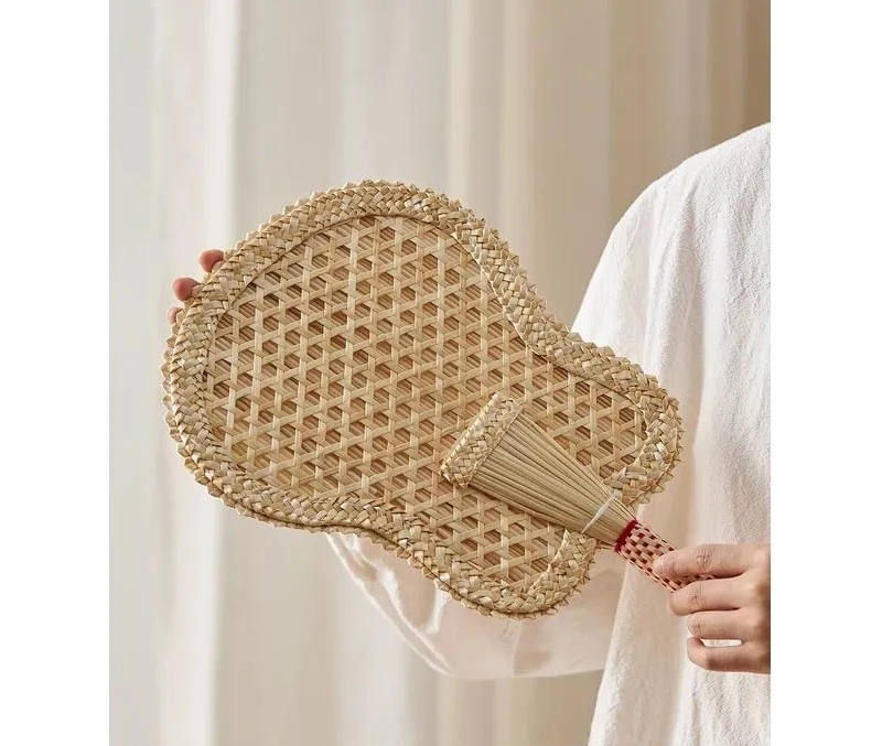SCY fan household old-fashioned futon fan medium and ancient style portable hand crank fan