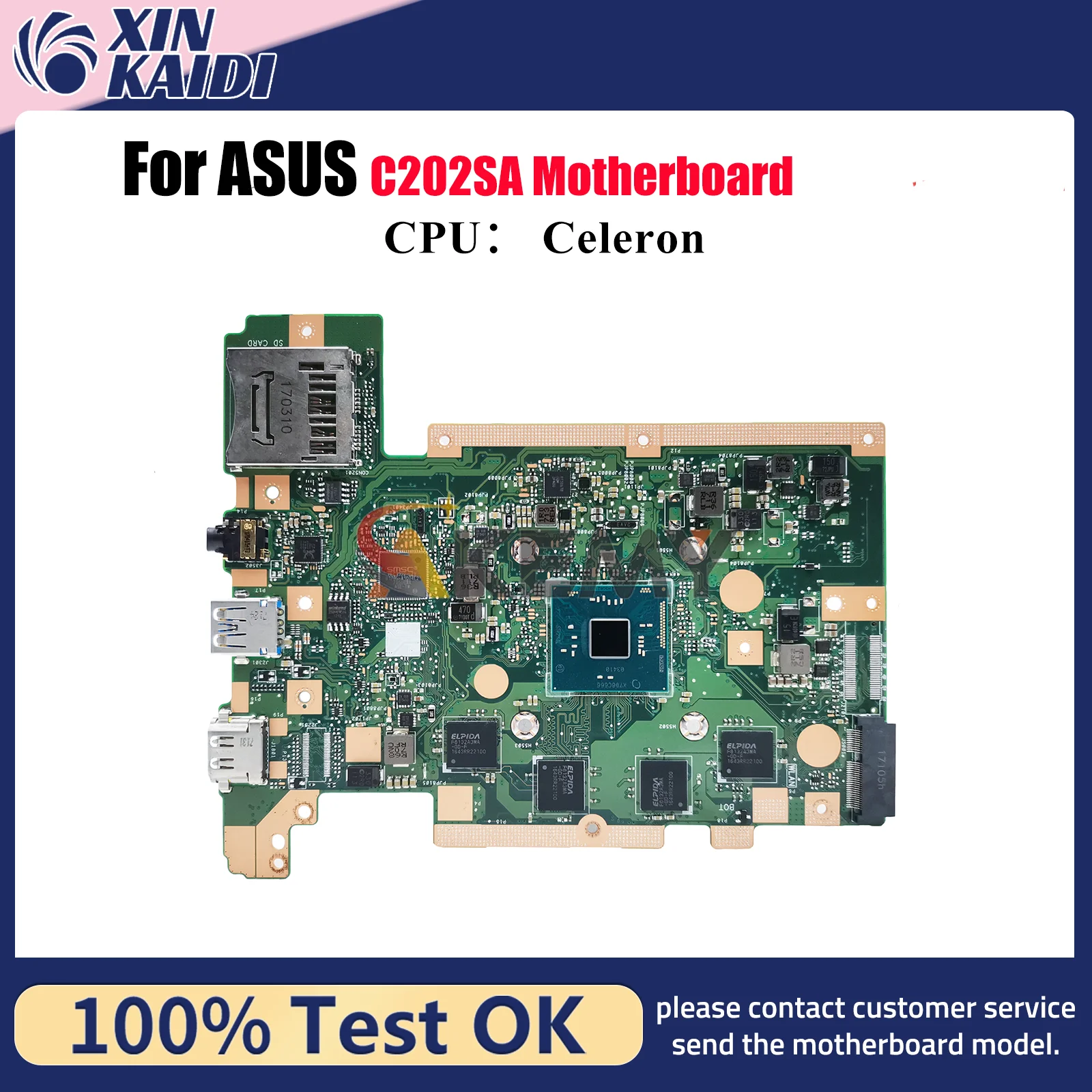 

C202SA Материнская плата для ноутбука ASUS Chromebook C202S C202SA Материнская плата для ноутбука с процессором Celeron 100% тестирование ОК быстрая доставка stk