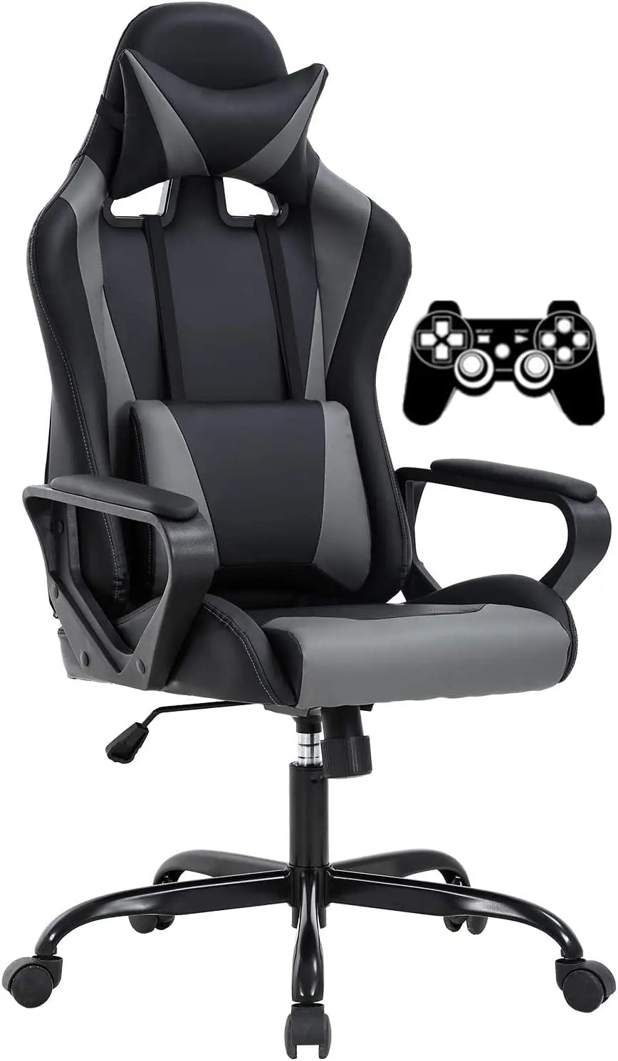 Chaise de jeu ergonomique à dossier haut, chaise d'ordinateur inclinable réglable avec support lombaire, chaises de jeu vidéo, chaise de bureau, recommandé