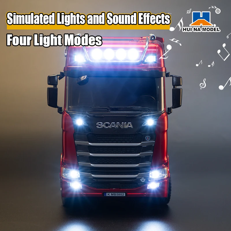 New product 1501 1502 Scania remote control heavy-duty truck trailer model towing car high-end toy children's adult birthday gif