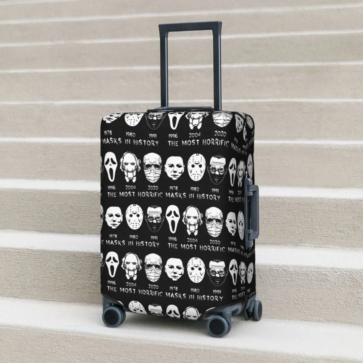 

Horror Masks Suitcase Cover Protection Elastic Travel Luggage Protector Covers for 18-32 Inch
