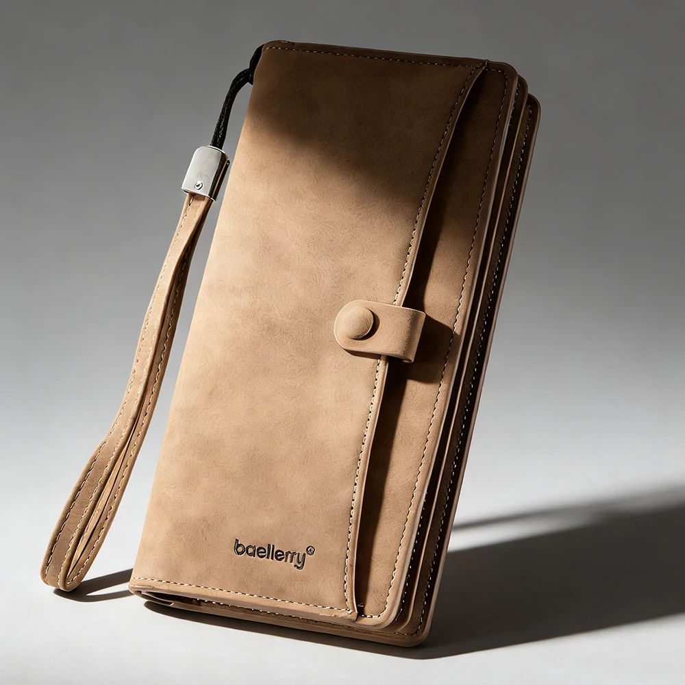 

Высококачественные мужские длинные сумки-кошельки с держателем для карт, большая вместимость, повседневный карман для телефона, зажим для денег на молнии, мужские кошельки