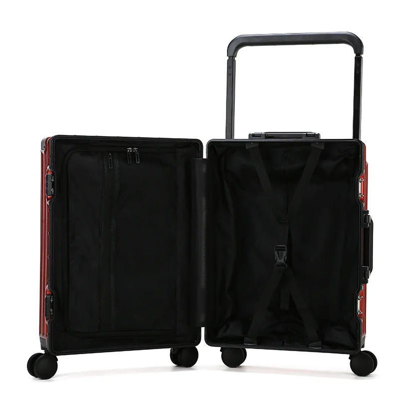 Luggage Fashion Wide Trolley Suitcase Boarding Bag Make-up Trolley Case Suitcase Wheel Medium Million Mute Password Suitcase