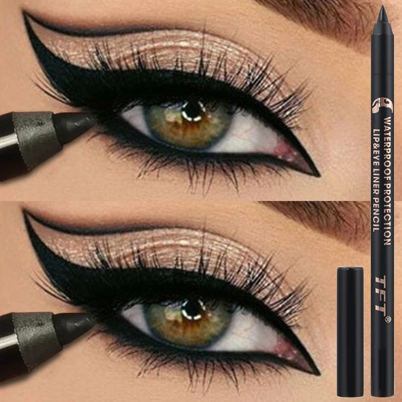 Crayon Eyeliner Noir Marron Imperméable, Maquillage Durable des Yeux, vaccage Rapide Doux, Haute Pigment, Stylo Gel Correcteur 256