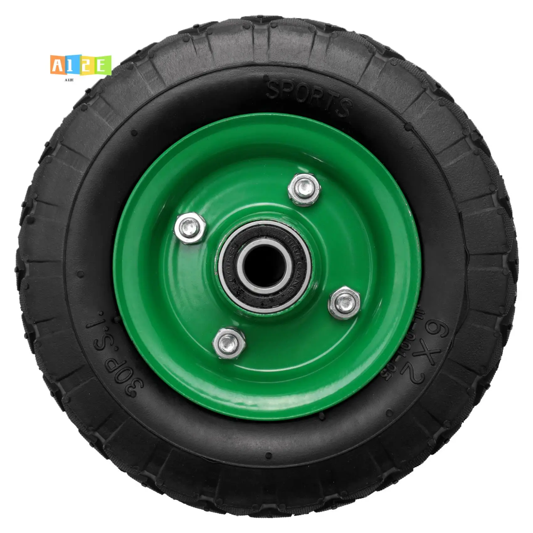 A12E-Inflatable Tire Wear-Resistant 6In Wheel 150Mm Tire Industrial Grade Cart Trolley Tyre Caster 250Kg 36Psi
