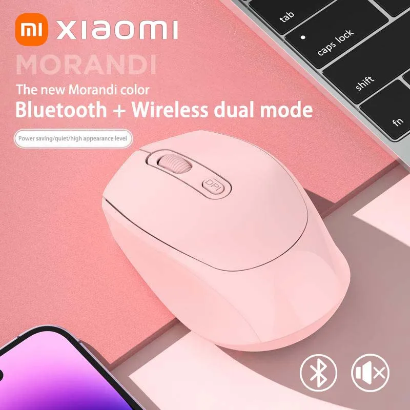 XIAOMI Wireless Bluetooth Mouse 1600DPI Adjustable Dual Mode Recharge 2.4G Silent Optical Electric Gaming Mouses Office Keyboard