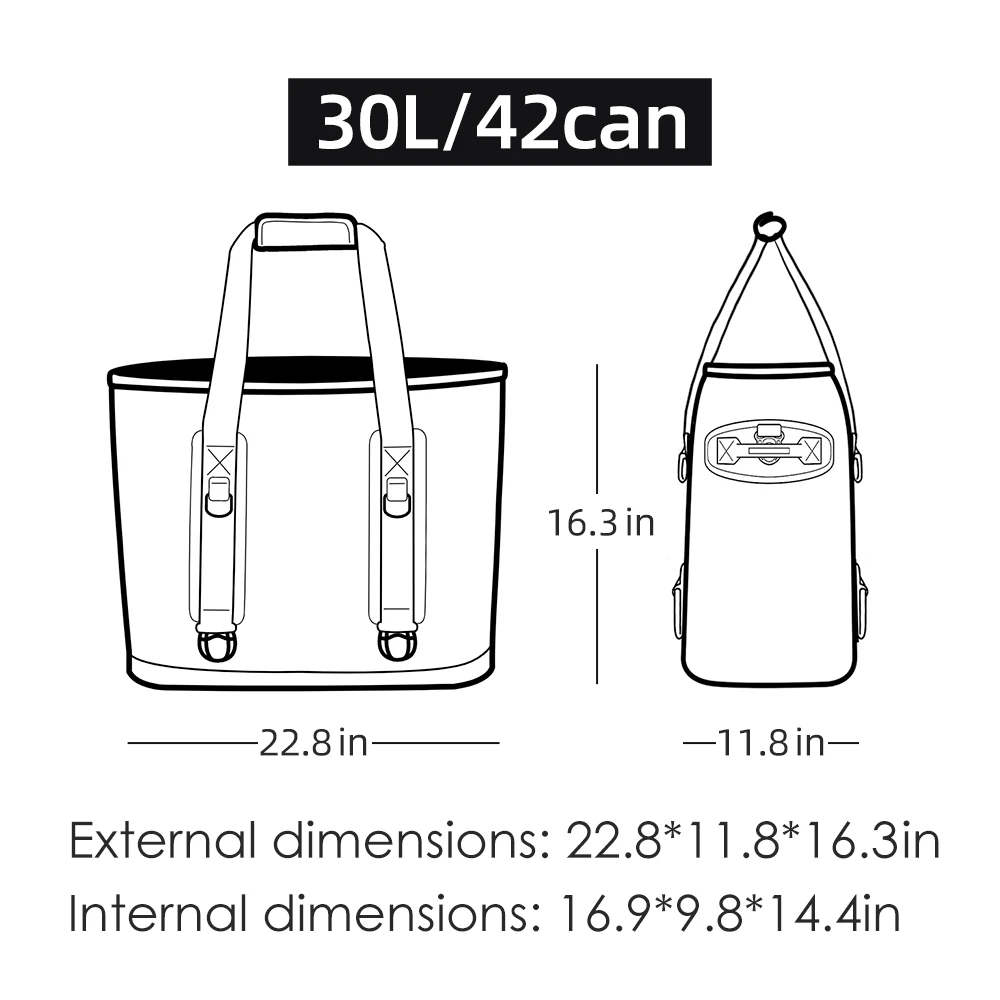 Cooler Bags Factory Custom Waterproof Ice Insulated TPU Quality Portable Camp Soft Cooler With Close Cell Foam