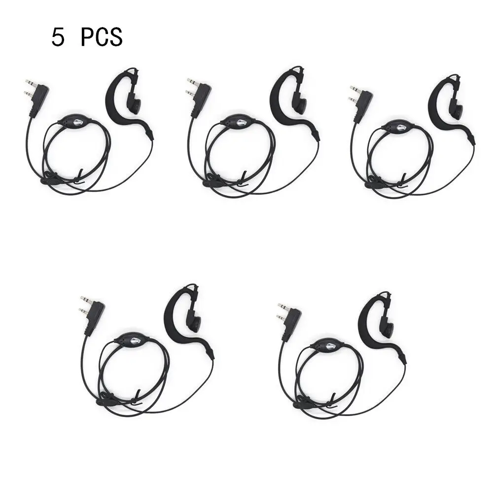 5X 2Pin Headset Earpiece Mic For Baofeng UV-5R UV-82 BF-888s Radio Walkie Talkie рация