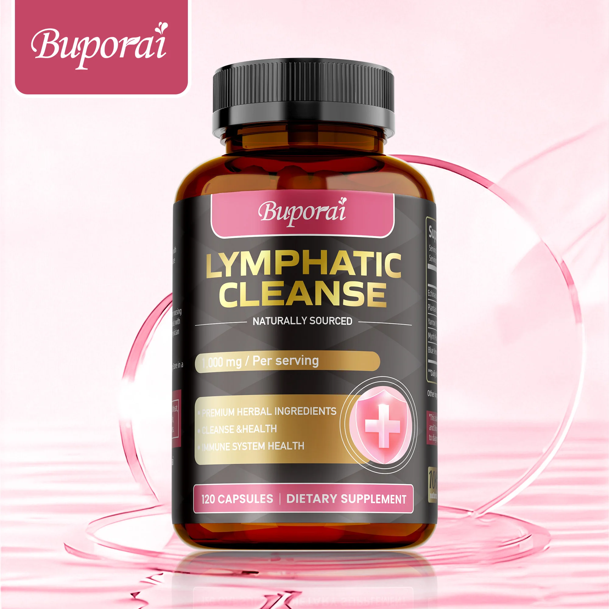 

Lymphatic Cleanse Supplement - Supports Lymphatic Cleansing, Improving Immunity, Boosts Energy, Promotes Overall Well-being