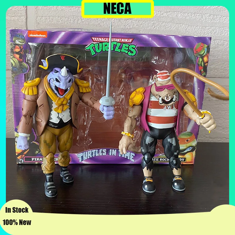 

Original NECA 54176 Turtles Figure Turtles in Time Pirate Rocksteady & Bebop Action Figure Model Toys