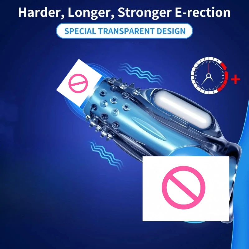 القضيب كم تهتز خاتم الديك الجنس لعب الكبار للرجال قابلة لإعادة الاستخدام الديك كم زوجين هزاز تأخير القذف أقوى الانتصاب #5