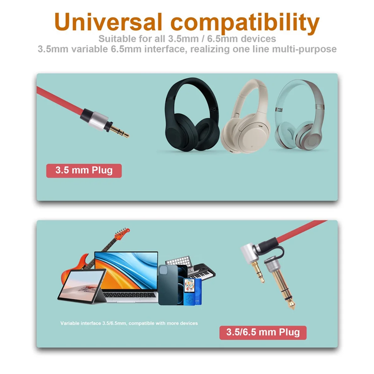 AU49_3.5mm Audio Extension Cable for 3.5mm Jack Device Red