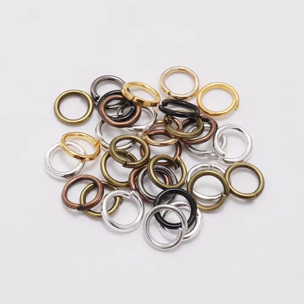 Anillas abiertas para hacer joyas, anillos divididos, conectores para manualidades, accesorios, 4, 5, 6, 8, 10mm, 100-200 unidades por lote