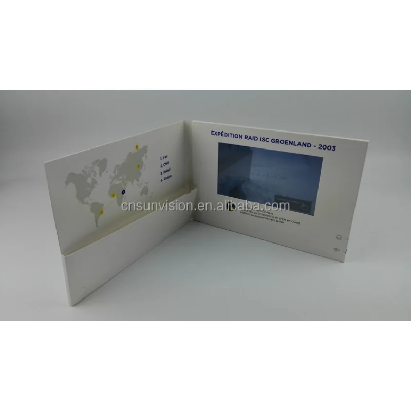 

1PCS Factory supply Custom 7 inch lcd HD screen invitation video brochure digital business Video Greeting Card gift For Adverti
