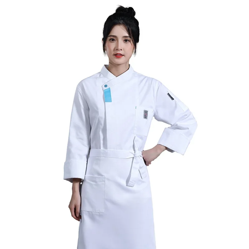 C237เชฟแขนยาว Waiter Uniform โรงแรมเบเกอรี่ทำงาน Cook Jacket ร้านอาหารเสื้อแขนยาว Kitchen Cook Coat