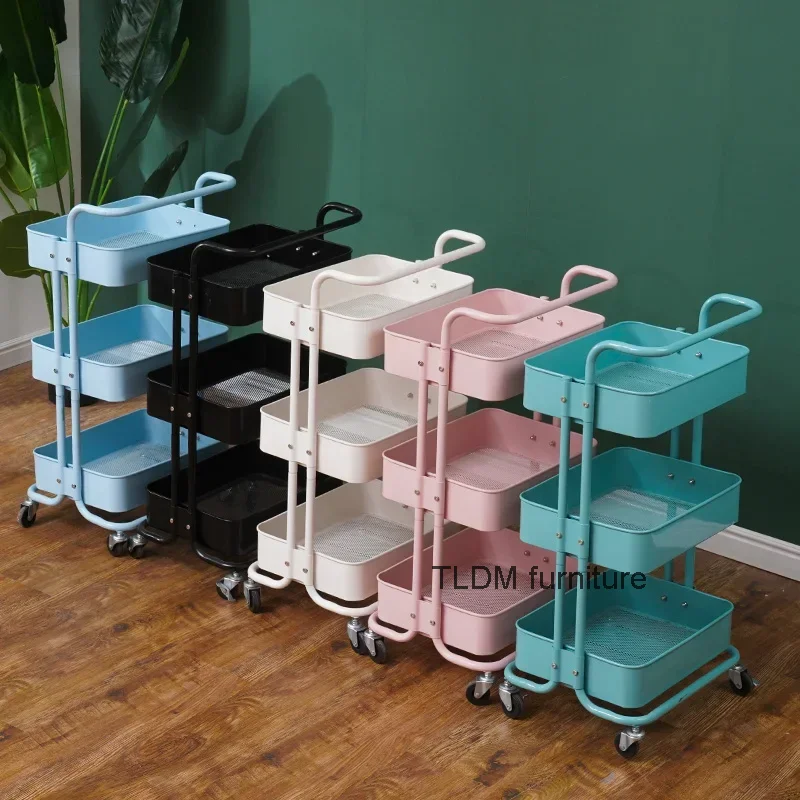 

Beauty Makeup Salon Trolley Wheels Equipment Lash Medical Salon Trolley Storage Carrello Portaoggetti Salon Furniture HD50ST