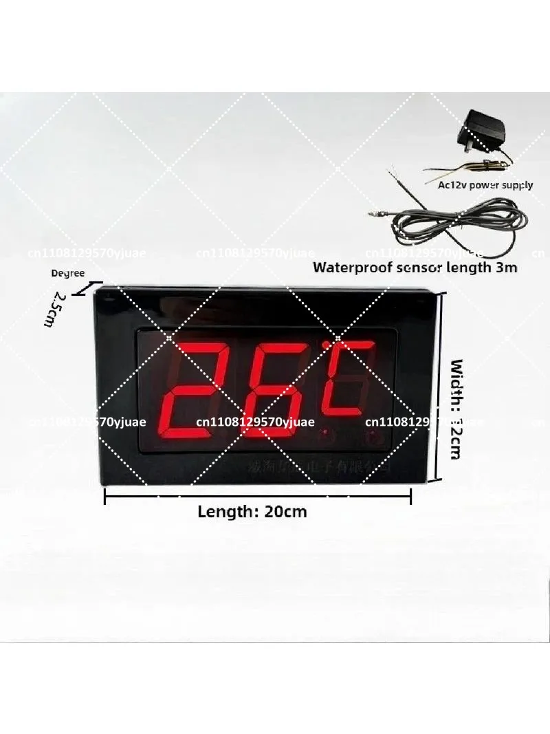 Digital Water Thermometer with Waterproof Probe, Precise Temperature Sensor Display for Aquarium, Pool, or Cooking