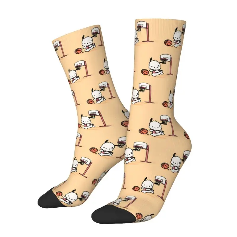 

Пользовательские аниме Pochacco Dress Socks Мужские женские теплые забавные новинки для экипажа