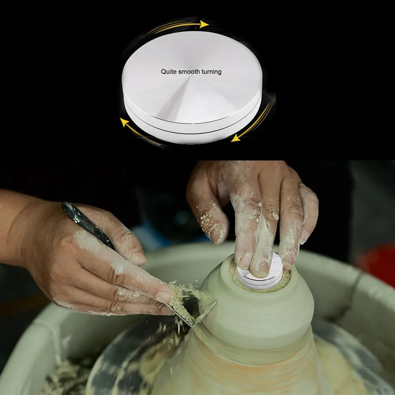 

Ceramic Clay Pottery Throwing Trimming Spinner Tool Trim Stabilizer 30mm-50mm Mini Pottery Wheel Metal Bearing Rotary Disc