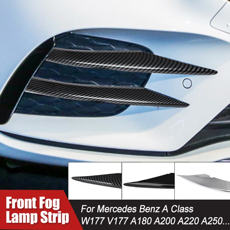 

Car Front Fog Lamp Lights Strips Protective Trim Cover For Mercedes Benz A Class W177 V177 A180 A200 A220 A250 AMG A35 2019-2023