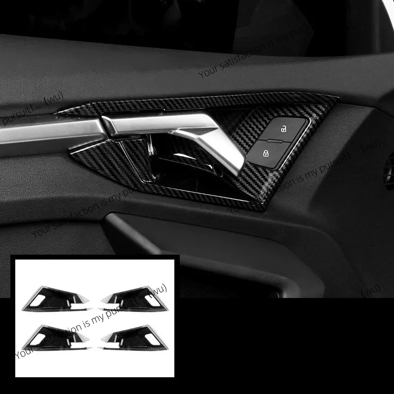 

Carbon fiber textured car door handles, decorative molded doorkonb interior accessories for Audi A3 8y 2021-2022