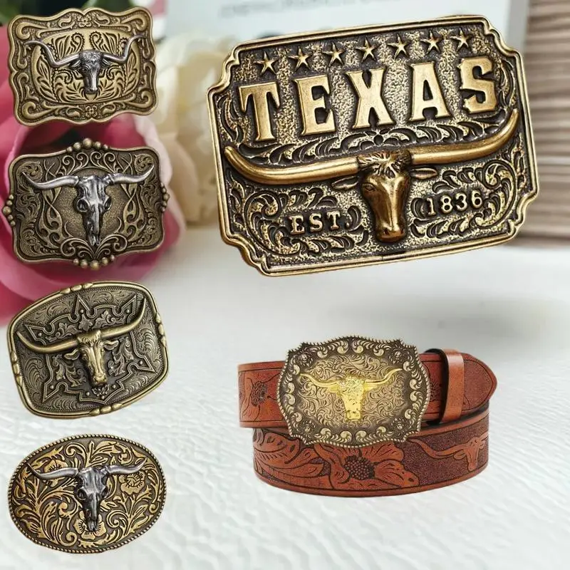 مشبك حزام غربي أولي عتيق كاوبوي روديو فضي كبير بإبزيم حزام للرجال والنساء