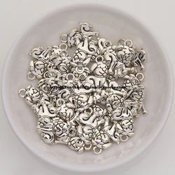 (50Pcs/Lot) Zinc Alloy Tibetan Silver European Charm Dog-Shape Pendant Size 17X13mm ZN48262B