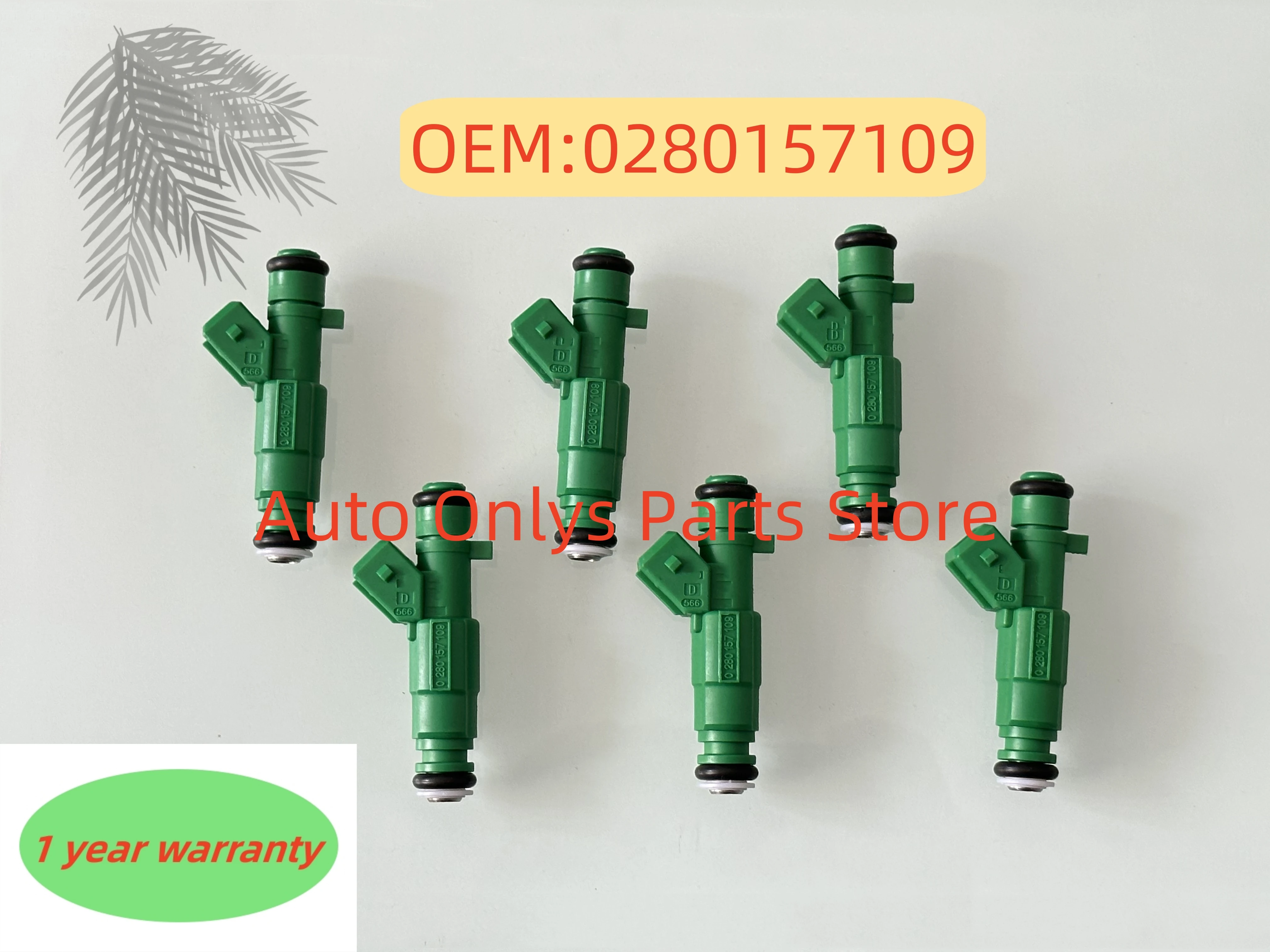 6pcs 030906031AJ Fuel Injectors Nozzle 0280157109 For - KOMBI 1.4L 8V TOTAL FLEX 2009 High quality car accessories