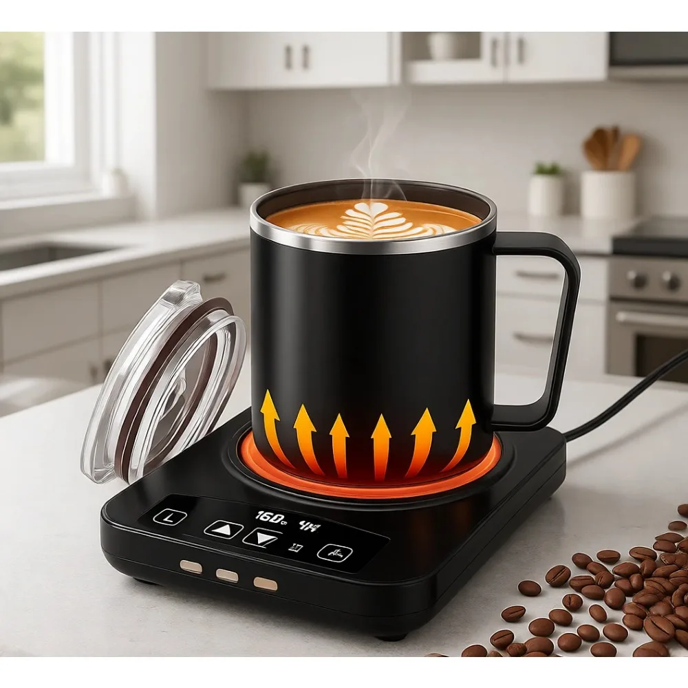 

Электрическая подставка для подогрева кофейных кружек с функцией автоматического отключения, 16 унций, 9 температурных режимов, подарок для офиса