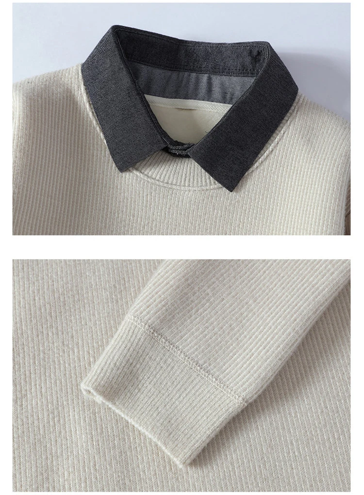 Male Pullover Autumn Fashion Sweater Men's Streetwear Casual Knit Men's Jumpers Spring Sweat-shirt Men Clothing Solid Color